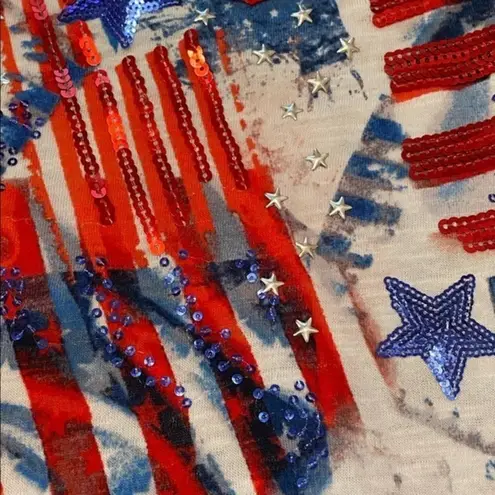 Women’s Onque Casuals Patriotic Top Size PXL perfect for July 4th celebration