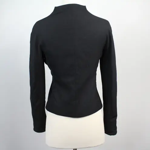 Moschino Vintage Cheap and Chic Black Virgin Wool-Blend Zip Jacket