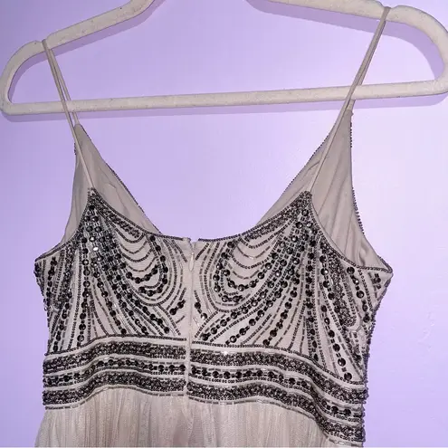 BHLDN Anthropologie Vilette Embellished Maxi Dress Women Size 0 Formal Prom Boho