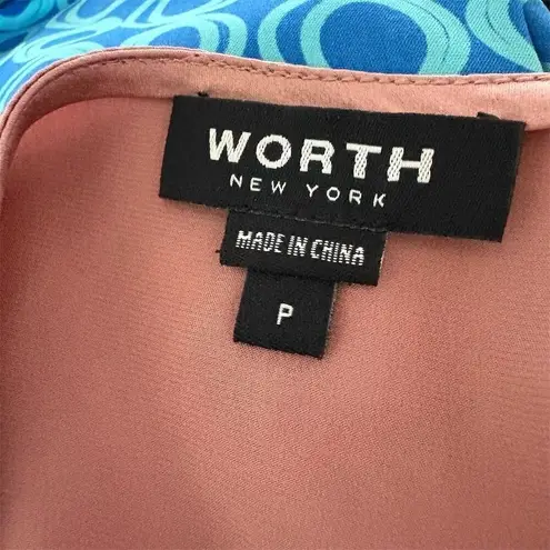 Worth New York Pink Satin Sheath Dress PS Short Sleeve Party Cocktail Size undefined