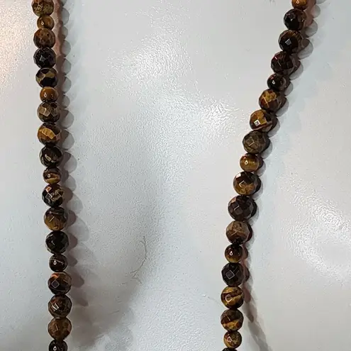 Jay King Sterling Silver & Tiger's Eye Beaded Necklace