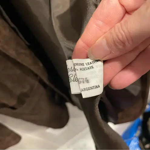 Vintage 70’s chocolate suede oversized blazer Comint Argentina lined pockets Brown Size L