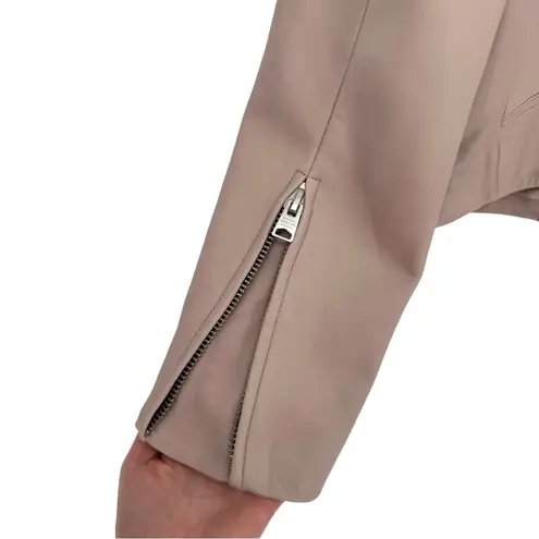 All Saints Dalby Slim Fit Leather Biker Jacket 8 Misty Pink Moto Boho Zipper