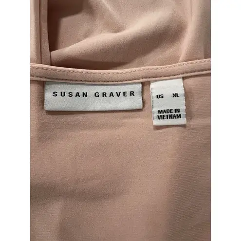 Susan Graver Size XL Tank Polyester Blend V Neck Classic City Travel Lightweight