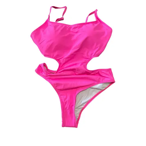 Tempt Me One Piece Swimsuit Hot Pink Cut Out High Cut Sexy Swimwear Small