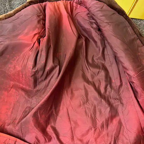 Vintage Brown Faux Fur Coat Costume Theatre Halloween XS/S Heavy Winter Coat