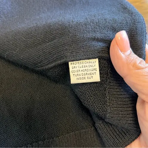 St. John Evening Jacket Blazer Long Line Bling Rhinestones Gold Black Silver 6