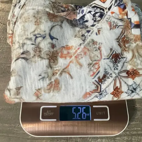 Time And Tru Womens Coral Rose Seamed Top with Flutter Sleeves Sz L