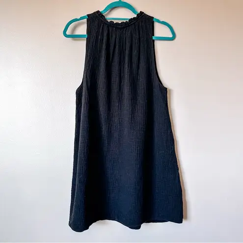 Kona Sol Black Sleeveless Mini Swim Cover Dress Size Medium