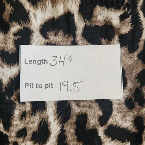 JODIFL Leopard Print Long Sleeve Mini Dress Size Medium Leopard Shift Dress