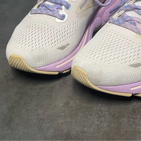 Brooks Ghost 15 1203801D166 Women's Wide Sneakers White/Lavender Size 7.5D