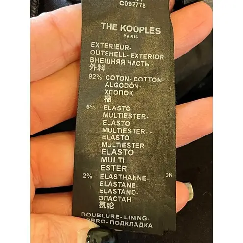 The Kooples Black Denim Button Fly High Rise Lizy Skinny Jeans Size 26