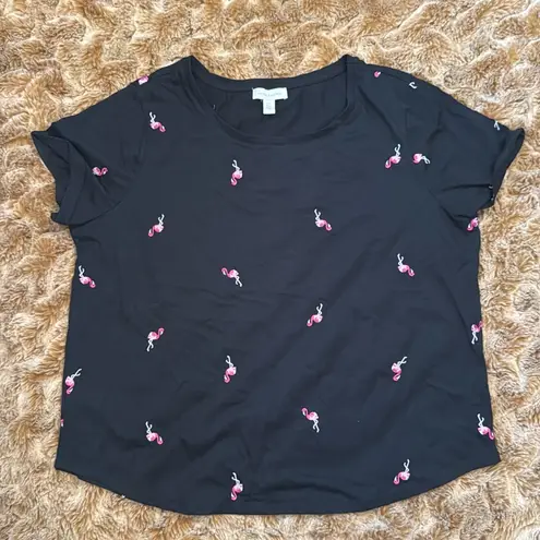 Vintage America Black Cherry Print Women's Top size XXL