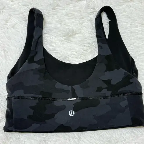 Lululemon  Align Reversible Sport Bra Light Support A/B Cup Black Camo size 6