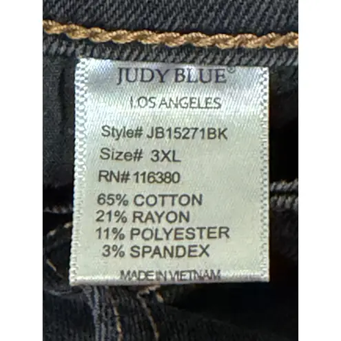 Judy Blue Womens 3XL Denim Bermuda Shorts Plus Size Dark Wash Stretch Casual