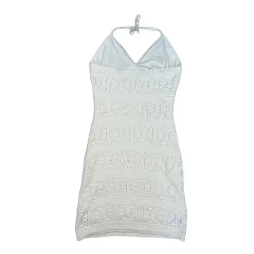 Olive & Oak crochet knit mini dress cream white color women’s small cotton boho