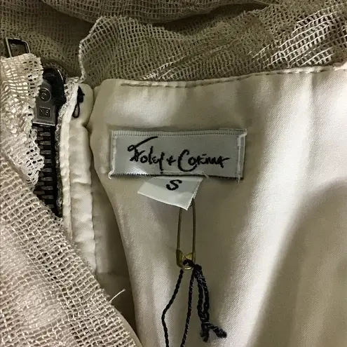 Foley + Corrina Women’s Strappy Rouched Tan Party Dress Sz Small NWT prom party