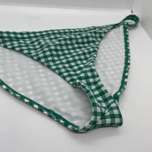 Topshop  Green Gingham Bikini Bottoms sz 8