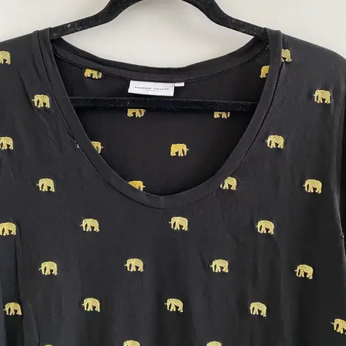 Fabienne Chapot Black & Gold Elephant Novelty Print Krista T