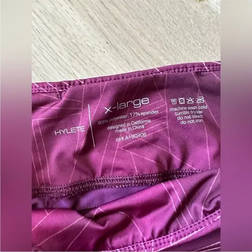 Hylete Motive II Vent leggings marble burgundy size XL