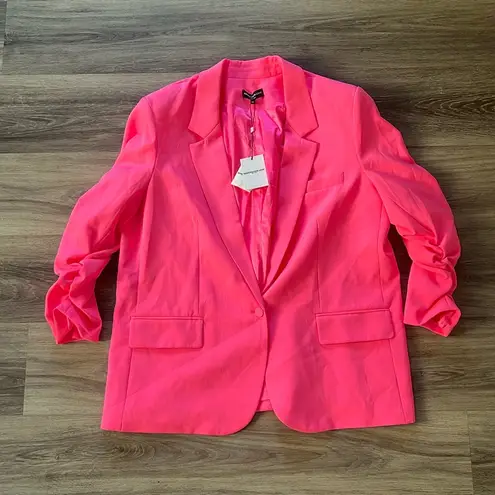 Generation Love  Madison Crepe Blazer In Ultra Pink XXL