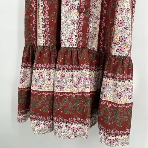 Tori Richard Vintage Maxi Dress 70s Boho Hawaiian Pink Floral Button Up Size L - Image 5