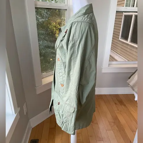 London Fog Vintage Sage Green Anorak Rain Jacket Size Small