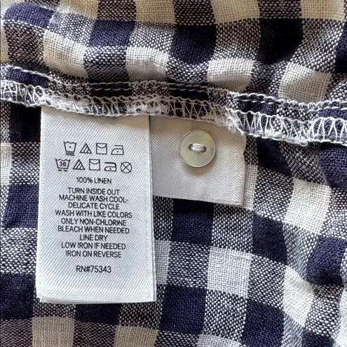 C&C California  Navy and White Checkered Linen Shirt