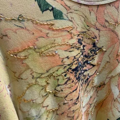 Gloria Vanderbilt B03-Women's Blouse, 1X, Yellow Floral VTG vintage