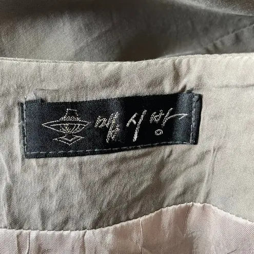 Women's Vintage Fly Away Gold Button Accent Casual Vest Soft Sz L Gray Size L