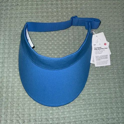 Lululemon NWT  Fast Paced Wide Band Run Visor in Poolside Blue thumbnail 1