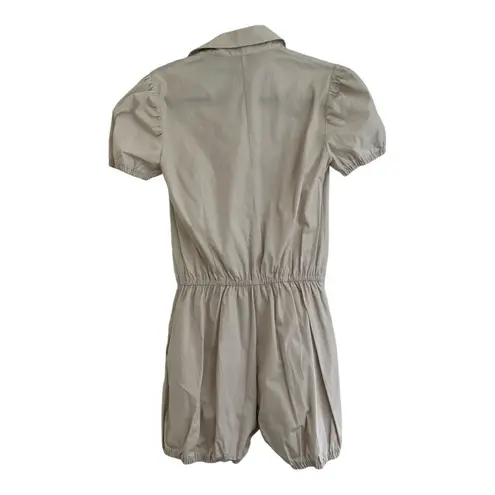 Fiorucci Cream Button-Up Romper Size 42 IT/ 6 US Elastic waist Cotton NWT