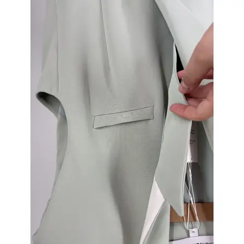 Veronica Beard Mint Green Double-Breasted Vest – Sleeveless Blazer Jacket