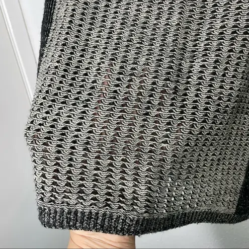Maddison Soft Acrylic Loose Knit Sweater Top size L Gray Size L