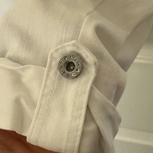 NYDJ White Lift Tuck Crop Denim Jeans Size 4