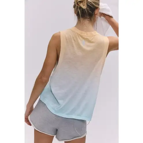 Free People  Movement Love Logo Tank in Seastorm Combo Orange Blue, S