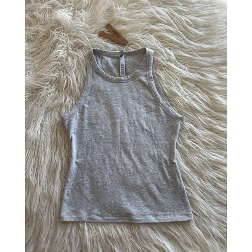 SKIMS Cotton Jersey High Neck Tank Light Heather Grey Size Medium
