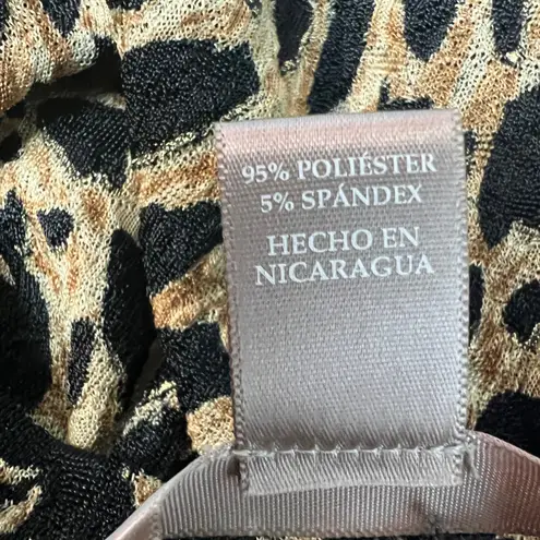 White Stag Animal Print Top Women 4X Casual Stretch Workwear Party Event Evening