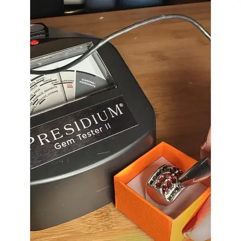 Sterling Silver Ladies Ring Garnets + Sapphires Gemstone Size 9 Wide Band