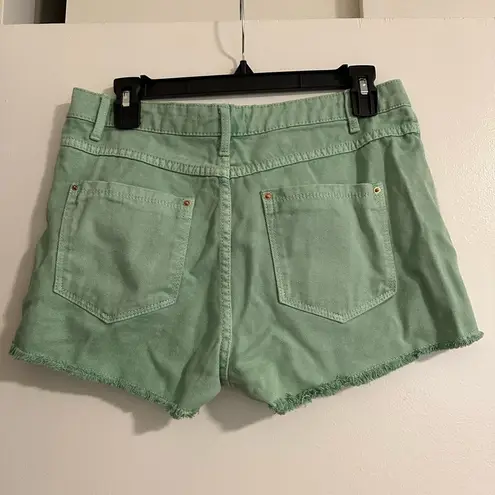 Stradivarius  Green Jean Shorts Size 6