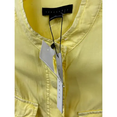 Sanctuary  Jacket Womens Lightweight Snap Front‎ Utility Yellow Size M New