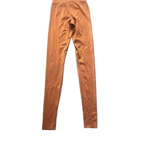 Kelle Brown Bronze Metallic Shimmer Full Length Dance Leggings Medium Ballet