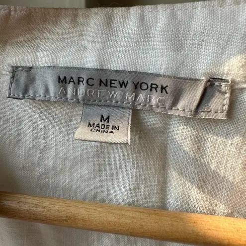 Marc by Marc Jacobs Marc New York white linen top with gold buttons size large