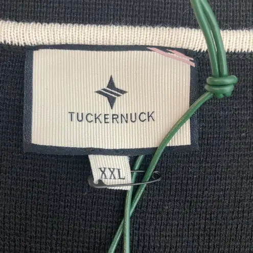 Tuckernuck Cardigan XXL Black White Stripe Lauren Long Preppy Academia Old Money
