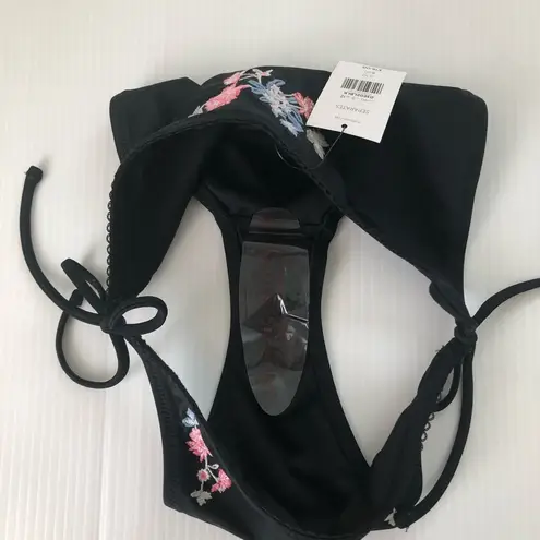 Topshop  NWT Tie Side Black Bikini Bottoms, 8