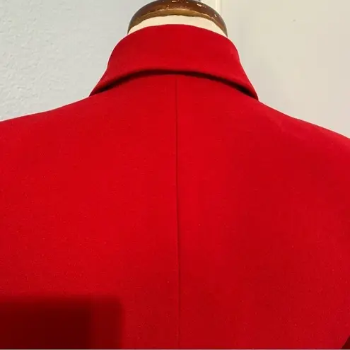Petite Sophisticate Collectibles Vtg Red Holiday Long Sleeve Christmas Blazer 2