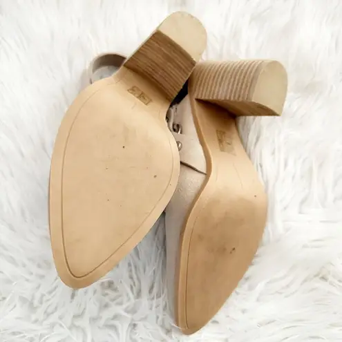 DOLCE VITA | Suede Pointed Toe Rango Slingbacks Beige Booties Tan Point | 8.5