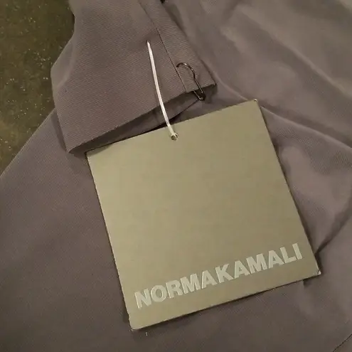 Norma Kamali ππ Ty Front NK Shirt Cropped Straight Leg Jumpsuit ~ Pewter XS NWT