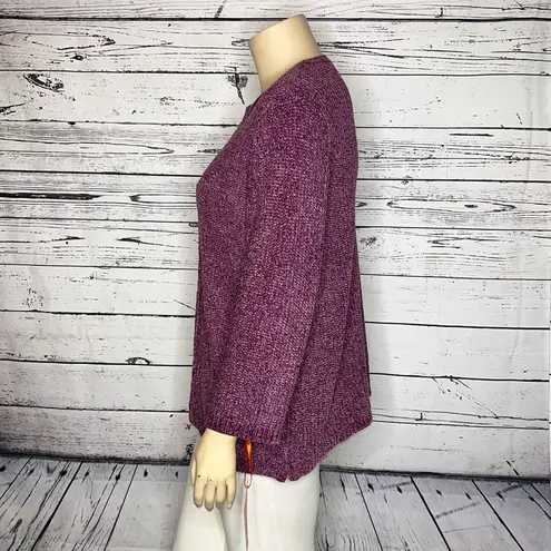 Hearts of Palm Woman NWT Size 3X Mulberry Purple Chenille Sweater Top