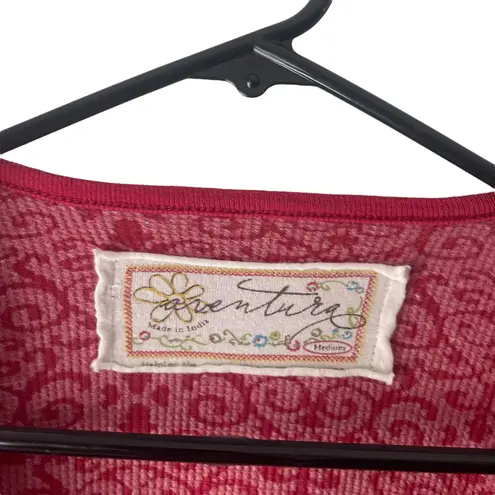 Aventura Women's Size Medium Red Fair Isle Thermal Long Sleeve Shirt